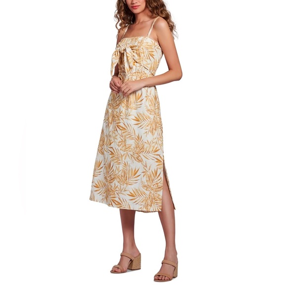 Lost + Wander Tahiti Midi Dress in Tan Palm size XS - Picture 1 of 13